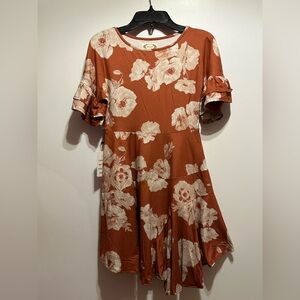 Joyfolie Emilia Dress in Autumnal Floral